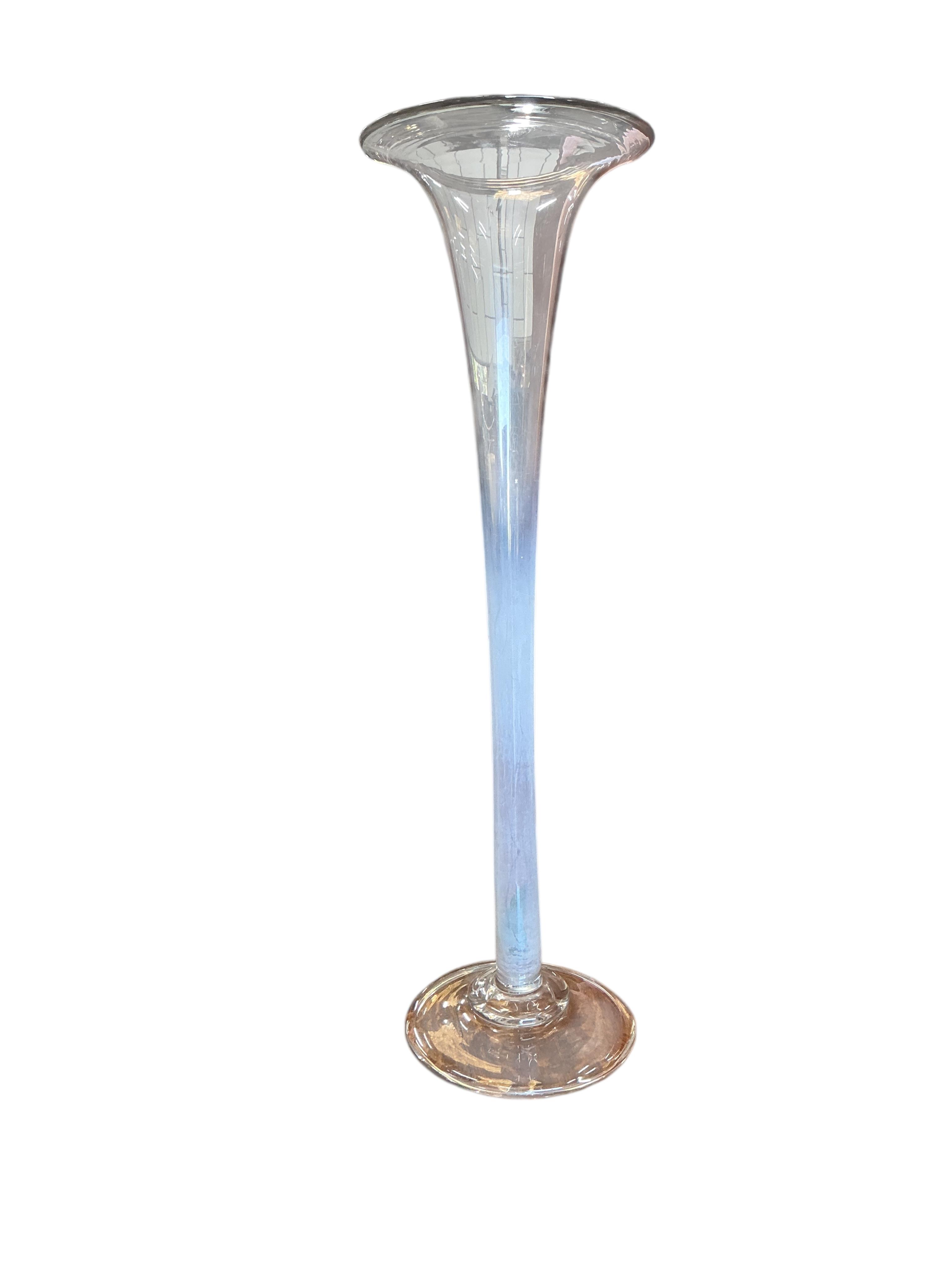 A large Victorian style glass vase, height 90cm